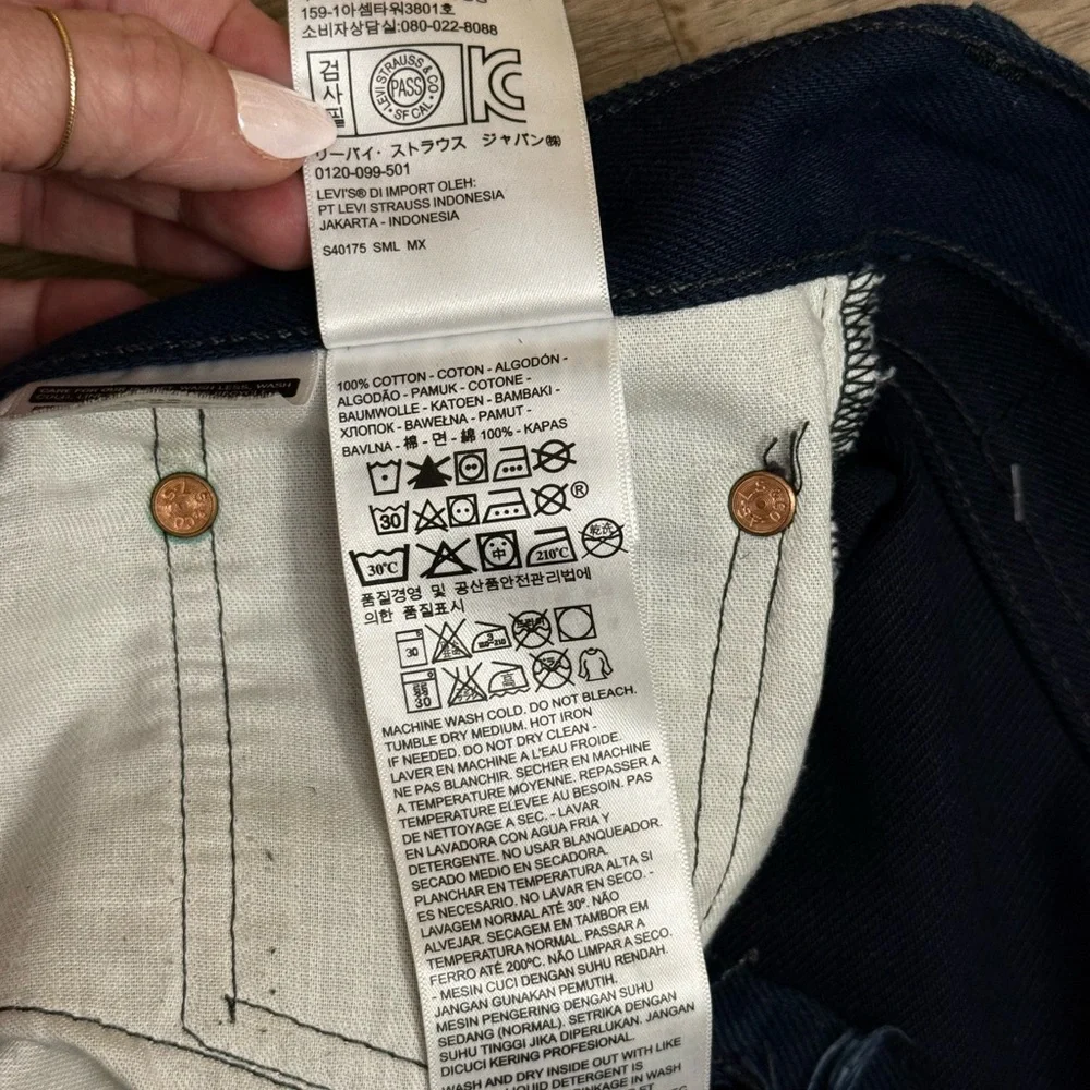 Levi’s 501XX • Dark Wash Straight Leg Button Fly Jeans